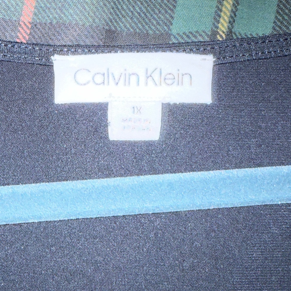 Calvin Klein Women's Elegant Navy Blouse - Picture 4 of 5